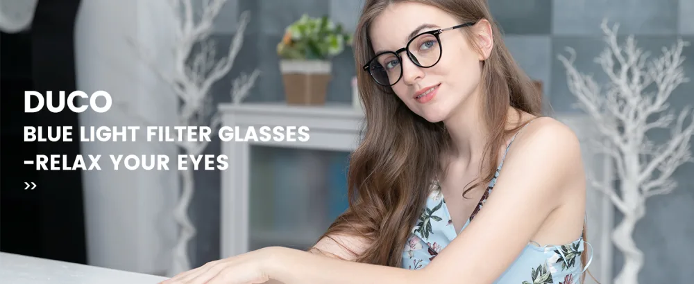 DUCO Vintage Round Blue Light Glasses For Men Women Blue Ray Blocking Glasses Computer Screen Glasses Non Prescription Eyeglasses Grey 5213 - blue light glasses