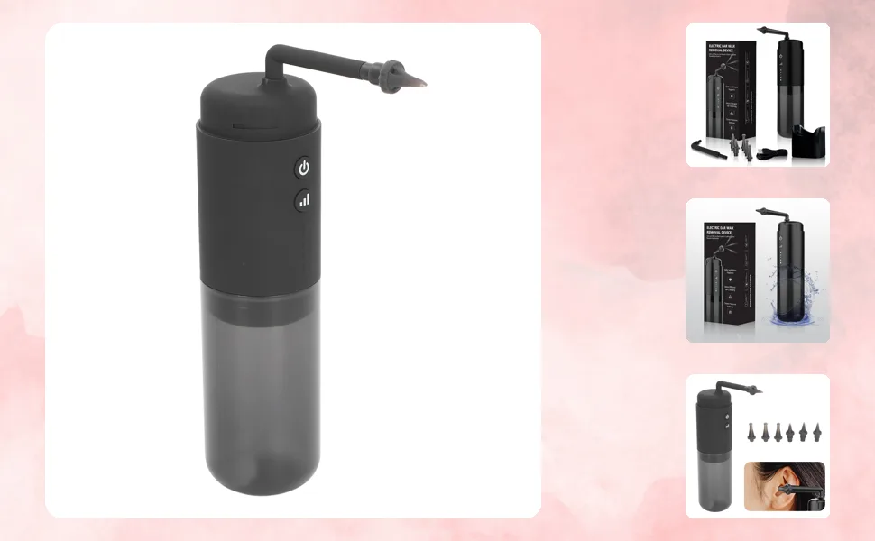 Electric Ear Cleaning Kit 2 Types Nozzles 3 Modes Auto Efficient Ear Wax Irrigation Removal Kit Ear Wax Water Removal Kit Ear Wash Cleaner for Adults - 2019230045311-1