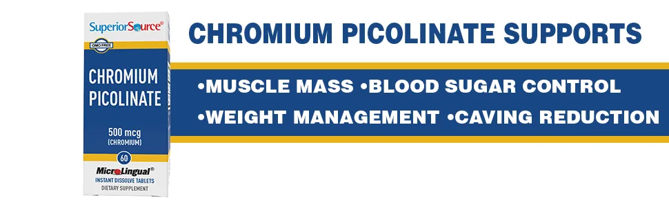 Superior Source Chromium Nutritional Supplements, 500 mcg, 60 Count - whole coconut dog formula blood mens nordic caps vita acid tea foods vitamine doctors dogs support