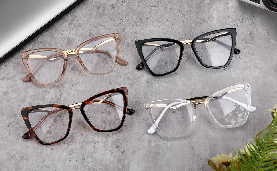 FEISEDY Blue Light Blocking Glasses Computer Glasses Women Men Fashion Cateye Glasses B2914 001 Black Frame 53 Millimeters - product information 22