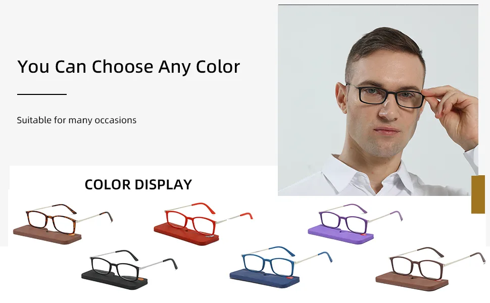 KoKoBin Ultra-thin anti-blue reading glasses anti-glare glasses Black 2.50 Black 2.5 x - product information 9