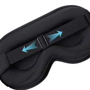 Easysleep Sleep Eye Mask 3D Contoured Cup Sleeping Mask with 100% Light Blocking and Adjustable Strap Soft Breathable Eye Cover Night Blindfold Mask for Men Women. - adjustable strap