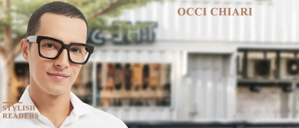 OCCI CHIARI Oversized Reading Glasses 2.0 Men Stylish Large Frame Readers 1.0 1.5 2.0 2.5 3.0 3.5 4.0 5.0 6.0 (Black 2.0) Black 2.0 x - OCCI CHIARI high end reading glasses