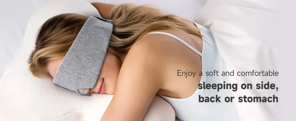 Soft Sleep Mask Modal Cotton Eye Mask for Sleeping 99% Light Blocking Comfortable & Breathable Contoured Design for Women Men Adjustable Band Night Blindfold for Sleeping Grey - product information 14