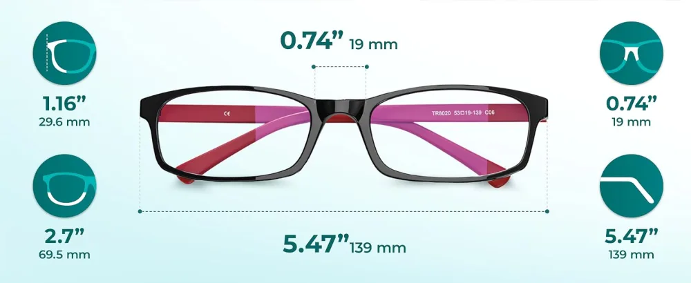 Prospek Blue Light Blocking Glasses for Men and Women Anti Glare Computer Glasses Regular No Magnification Red and Black 0.0 Diopters - blue light blocking reading glasses