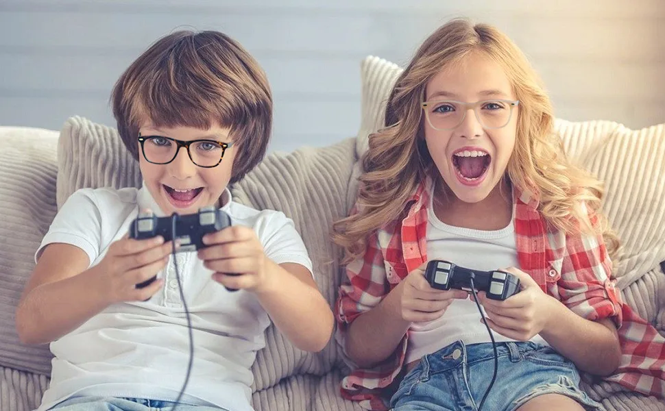 WOWSUN Kids Blue Light Blocking Glasses for Boys Girls Lightweight TR Computer Gaming Eyeglasses Frames Anti Eyestrain Matte Black+leopard - kids blue light blocking glasses blue light filter glasses boys girls computer glasses