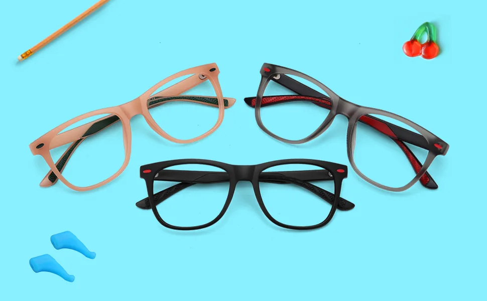 WOWSUN Kids Blue Light Blocking Glasses for Boys Girls Lightweight TR Computer Gaming Eyeglasses Frames Anti Eyestrain Matte Black+leopard - kids blue light blocking glasses blue light filter glasses boys girls computer glasses