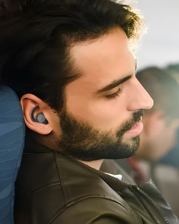 Ear Plugs for Sleeping - NRR33dB Noise Cancelling Earplugs for Sleep Snoring Blocking Travel 2 Pairs Reusable Washable Soft Silicone Ear Plugs for Side Sleeper Black - work