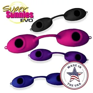 Super Sunnies Evo Flexible Tanning Bed Goggles UV Eye Protection Black Glasses, FDA Compliant - product information 5