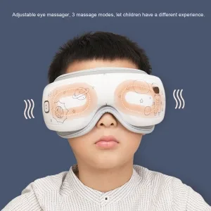 Zerodis Eye Massager Rechargeable Eye Heat Massager Eye Protective Equipment with Heat Compression and Music for Kids(White) - Eye Massager