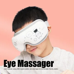Zerodis Eye Massager Rechargeable Eye Heat Massager Eye Protective Equipment with Heat Compression and Music for Kids(White) - Eye Massager