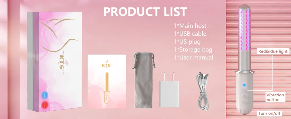Vaginal Rejuvenation Wand for Women Red & Blue Led Light Therapy Device - product information 15