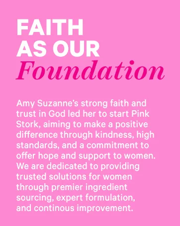 Pink Stork PMS Support Gummies - Red Raspberry Leaf & Black Cohosh for Bloating Acne & Cravings - Proactive Period & PMS Support Supplement - Hormone Balance - 60 Plant-Based Berry Gummies - Faith as our foundation