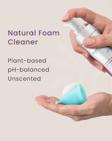 Ecoblossom Complete Menstrual Cup Kit - Small & Large Reusable Period Cups Silicone Sterilizer Holder Cleansing Wash Water-Based Lube and Easy-Insert Disc Applicator - All Inclusive Set - Menstrual Cup cleaner, wash, period disc