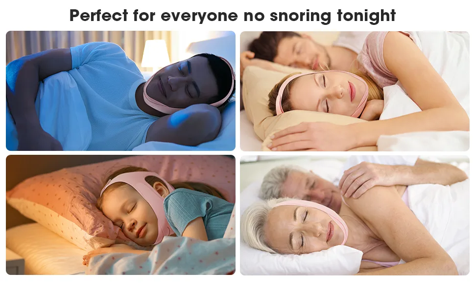 Anti Snore Chin Strap Upgraded EasYoung Snoring Solution Effective Anti Snore Strap Adjustable and Breathable Material Stop Snoring Sleep Headband for Men Women 01.pink - product information 6