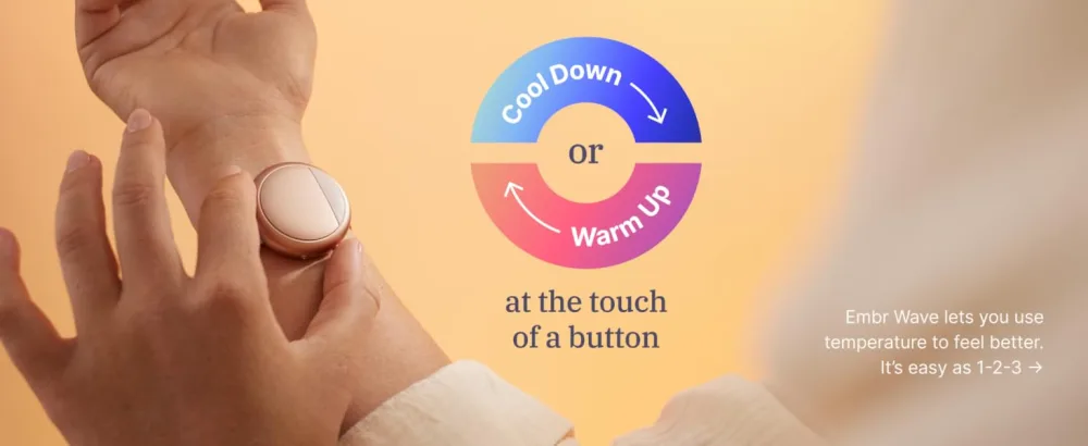 Embr Wave Cooling and Warming Wristband - Personalized Thermal Relief - Manage Hot Flashes Night Sweats Sleep - FSA HSA Eligible - Clinically Proven - Rechargeable - Black One Size - Cool Down or Warm Up at the press of a button