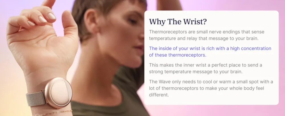 Embr Wave Cooling and Warming Wristband - Personalized Thermal Relief - Manage Hot Flashes Night Sweats Sleep - FSA HSA Eligible - Clinically Proven - Rechargeable - Black One Size - The wrist is rich with thermoreceptors making it a convenient, effective placement for your Wave
