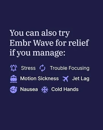 Embr Wave Cooling and Warming Wristband - Personalized Thermal Relief - Manage Hot Flashes Night Sweats Sleep - FSA HSA Eligible - Clinically Proven - Rechargeable - Black One Size - You can also try Embr Wave for relief if you manage stress, trouble focusing, motion sickness, etc.