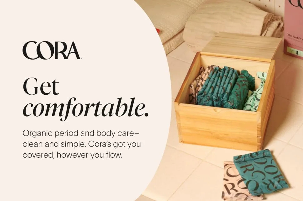 Cora Period Regular Liners | 100% Organic Cotton Topsheet | Ultra Thin Quick Absorbency | Hypoallergenic | Dermatologically Tested | Unscented No Wings (42 Liners) - cora period long liners for women bladder incontinence tampons organic feminine care health beauty