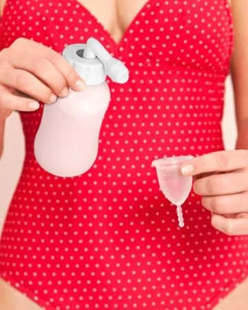 Adorable Pink Menstrual Starter Kit - Most Comfortable Reusable Menstrual Cup with Best Stem Stem + Storage Bag for Travel (S Pink) S Pink - adorable pink peri