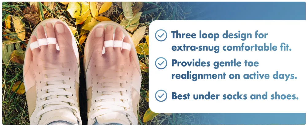 Dr. Frederick's Original Hammer Toe Gels - 2 Pairs - Hammer Toe Support Crest for Women & Men - Joint Realign - Cushion Support & Temporary Splint - Crooked Claw Toe Brace - White - 1 Loop Design Soft - 1 Loop - White - hammer toe treatment