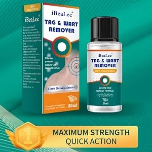 Wart Remover Liquid - Effective Wart Removal with Specialized Formula for Plantar and Common Warts. Safe Botanical-Based and Strong - skin tag removal