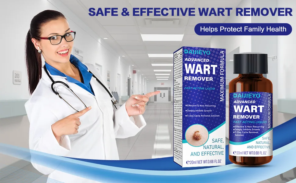Wart Remover Liquid - Maximum Strength Formula for Rapidly Removing Plantar Warts and Common Warts Safe Natural & Potent Suitable for Most Body Warts - wart remover