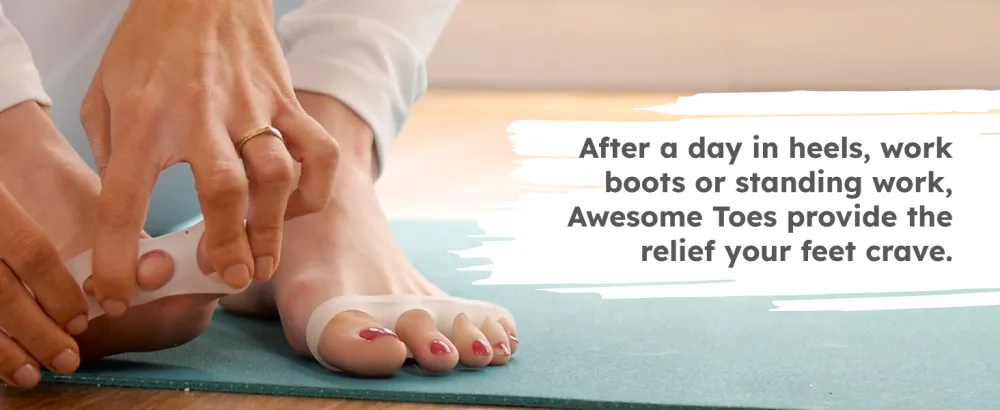 Awesome Toes Spacers & Separators Kit Fast Relief for Hammertoe & Bunions | Includes Toe Stretch Band Individual Toe Spacers & Full Toe Spacers for Walking Running & Yoga Practice | Large Large Kit - product information 12