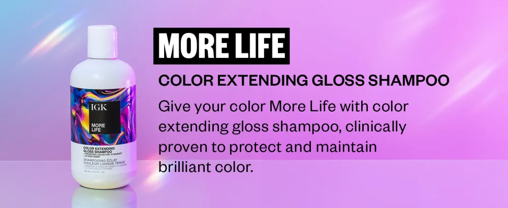 IGK More Life Color Extending Gloss Shampoo 236 ml / 8 oz - Color extending gloss shampoo
