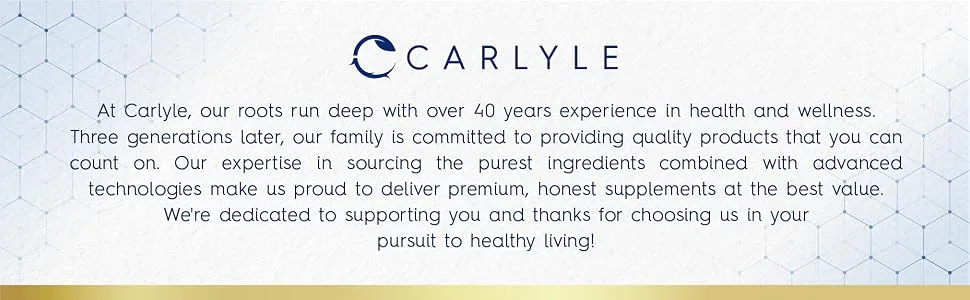 Carlyle NADH Supplement 20mg | with CoQ10 | 60 Capsules | Mega Strength | Non-GMO Gluten Free - Carlyle mission statement
