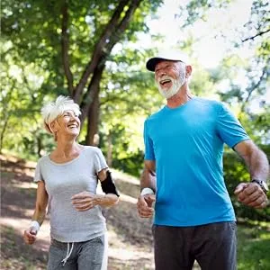 Carlyle NADH Supplement 20mg | with CoQ10 | 60 Capsules | Mega Strength | Non-GMO Gluten Free - older couple running