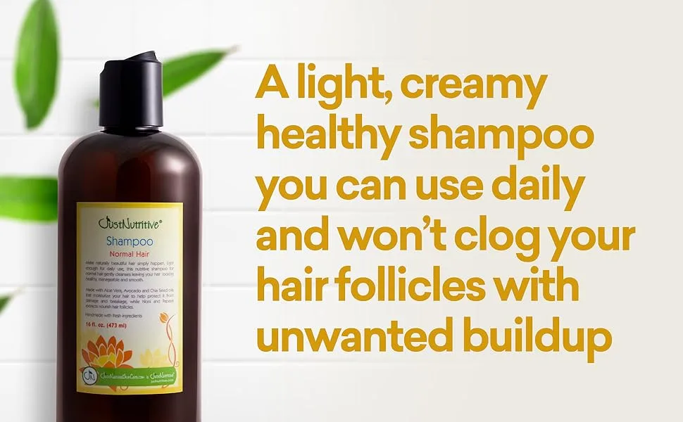 Just Nutritive Normal Hair Shampoo | Best Shampoo for Normal Hair Types | Leaves Hair Fresh & Great - Normal Hair Shampoo Natural Solution healthy hair