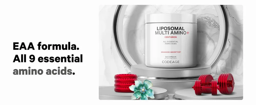 Codeage Multi Amino+ BCAA & EAA Supplement All 9 Essential Amino Acids Free-Form Branched-Chain Amino Acid Sport Pre & Post Workout Muscles Recovery Liposomal for Absorption Vegan 240 Capsules - L-Leucine, L-Lysine, Isoleucine, L-Valine, Threonine, L-Phenylalanine, L-Methionine, L-Histidine