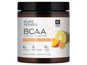 Dr. Mercola Pure Power Creatine Monohydrate Unflavored 17.6 oz (500 g) 100 Servings (1 Jar) 5g Per Serving Non-GMO NSF Certified for Sport - BCAA + Beta-Alanine