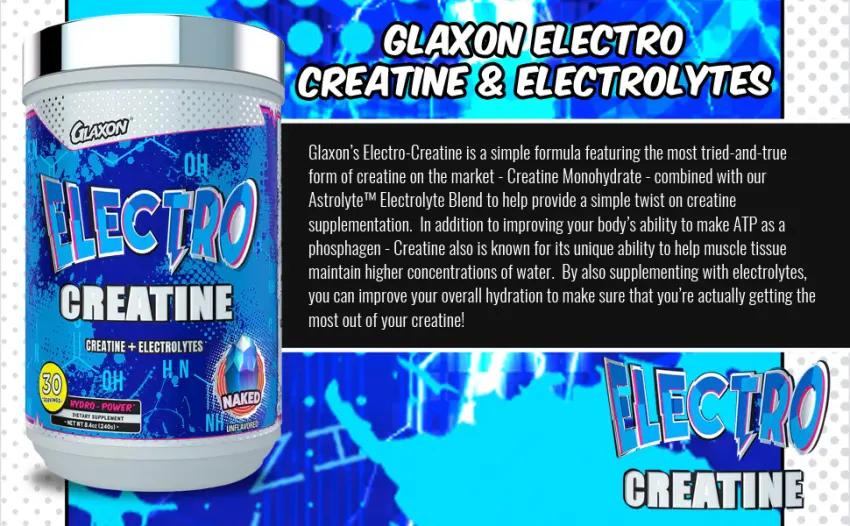 Glaxon Electro Creatine Monohydrate Powder with Electrolytes for Hydration and Absorption - 30 Servings (Naked - Unflavored) - product information 21