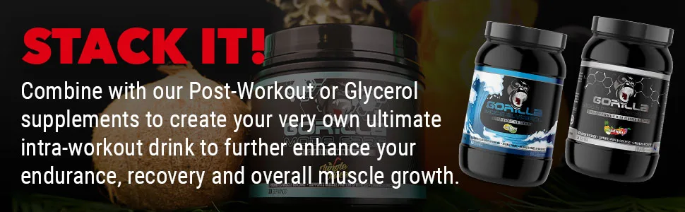 Gorilla Mode EAAs - Essential Amino Acids to Support Muscle Building Enhanced Recovery and Protein Synthesis/Use Before During or After Your Workout / 453 Grams (Jungle Juice) - Amino Acids