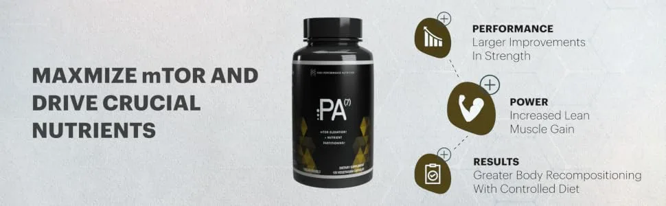 HPN PA(7) Phosphatidic Acid Muscle Builder Top Natural Muscle Builder - Boost mTOR | Build Mass and Strength from Your Workout | 10 Day Supply - Maxmize