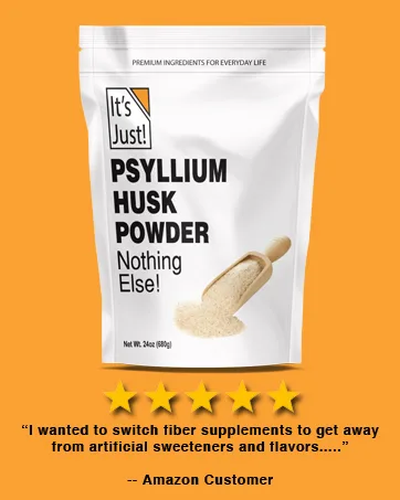 It's Just! - HMB Powder 250g Beta-Hydroxy Beta-Methylbutyrate Free Acid GMP Compliant Third-Party Tested (Unflavored 250g) - psyllium husk fiber