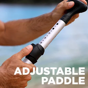 SUP Paddle - 3 Piece Adjustable Stand Up Paddle Board Paddles - Lightweight & Floating Paddleboard Oar - Durable & Packable for Travel - High-Grade Aluminum Shaft & Nylon Blade for Efficient Strokes Black - Alloy Paddle