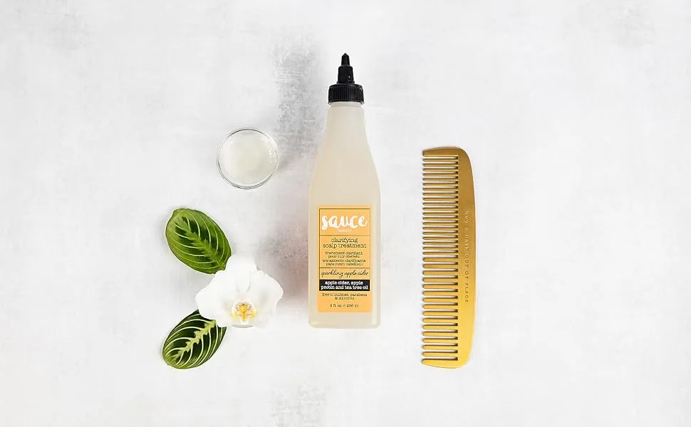 Sauce Beauty Clarifying Rinse with Apple Cider Vinegar Tea Tree Oil - 8 Fl Oz Scalp Buildup Remover and Cleanser - acv rinse