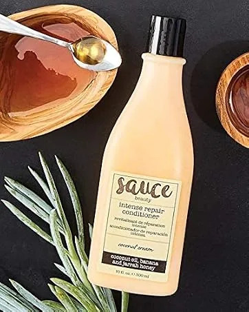 Sauce Beauty Clarifying Rinse with Apple Cider Vinegar Tea Tree Oil - 8 Fl Oz Scalp Buildup Remover and Cleanser - coconut cream conditioner