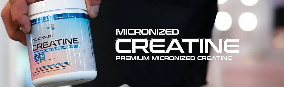 Creatine - Pure Creatine Monohydrate for Explosive Strength & Muscle Growth | Micronized for Rapid Absorption | Enhance Athletic Performance & Accelerate Recovery! (60 Servings) - Micronized monohydrate creatine