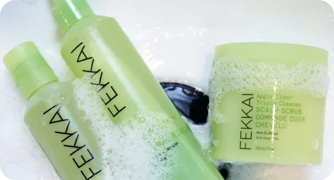 Fekkai Apple Cider Detox Scrub (2 oz) + Vegan Shampoo (2 oz) - Sulfate Paraben & Phthalate-Free - Fekkai