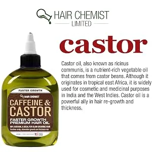 Hair Chemist Caffeine and Castor Shampoo & Conditioner 33.8 oz 2-PC Boxed Gift Set - HC Caff & Castor Card 3