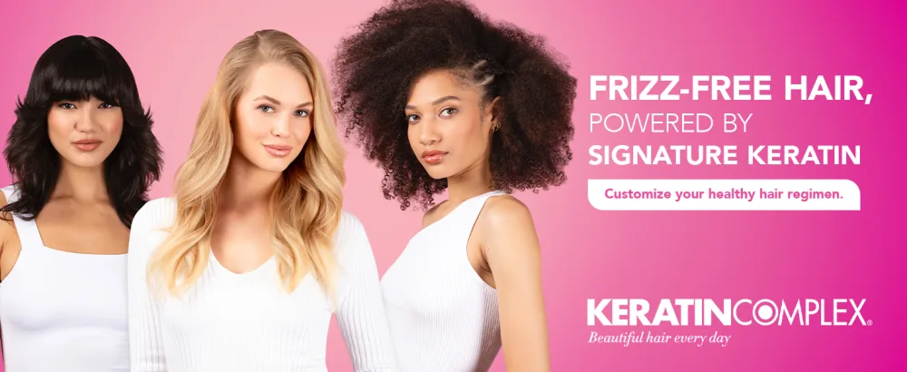 Keratin Complex Retail Kit with Shampoo Conditioner and Keratin Obsessed 5oz Care - A+ Banner