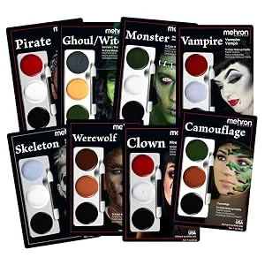 Mehron Makeup Tri Color (Vampire) - Mehron tri Color Original Palette camo vampire pirate monster clown skeleton
