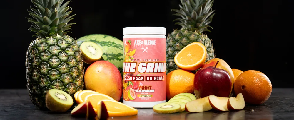 The Grind Essential Amino Acids Branched Chain Amino Acids 30 Servings (ICEE Blue Raspberry) - The Grind Fruit Kaboom
