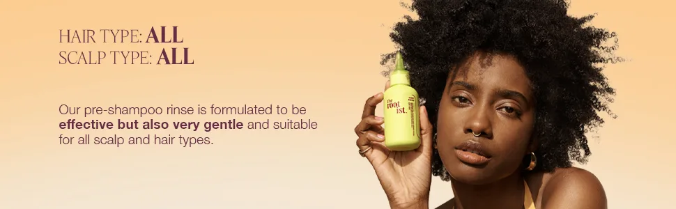 Pre-Shampoo Clarifying Scalp Treatment with AHA + Apple Cider Vinegar 4oz - ACV Pre shampoo is made for all hair and scalp types for a gentle exfoliation