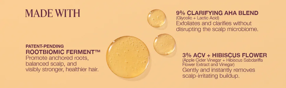 Pre-Shampoo Clarifying Scalp Treatment with AHA + Apple Cider Vinegar 4oz - ACV Pre Shampoo is makde withh clarifying AHA