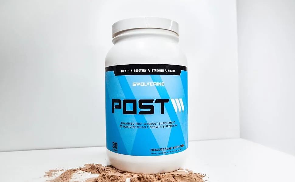 Swolverine Post | Post Workout Recovery and Muscle Building Formula Pea Protein Isolate Pea Starch Carb10 L-Glutamine Coconut Water (Chocolate Peanut Butter 30 Servings) - swolverine, post workout